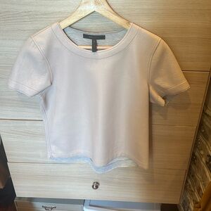 Pink Faux Leather Top BCBG Maxazria